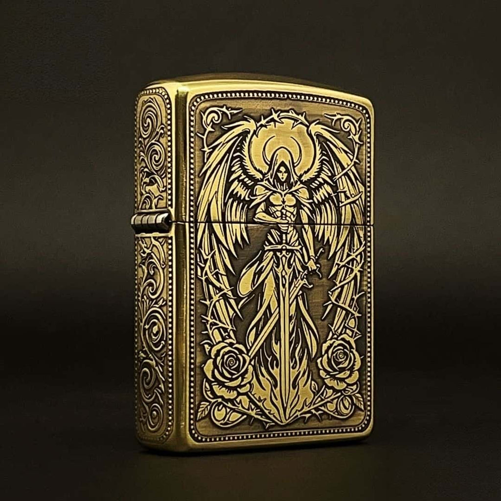 Custom Dark Angel Brass Lighter