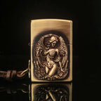 Custom Winged Goddess Brass Lighter