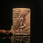 Custom Western Cowboy Brass Lighter
