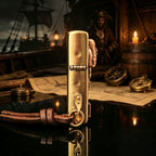 Vintage Pirate Skull Brass EDC Lighter