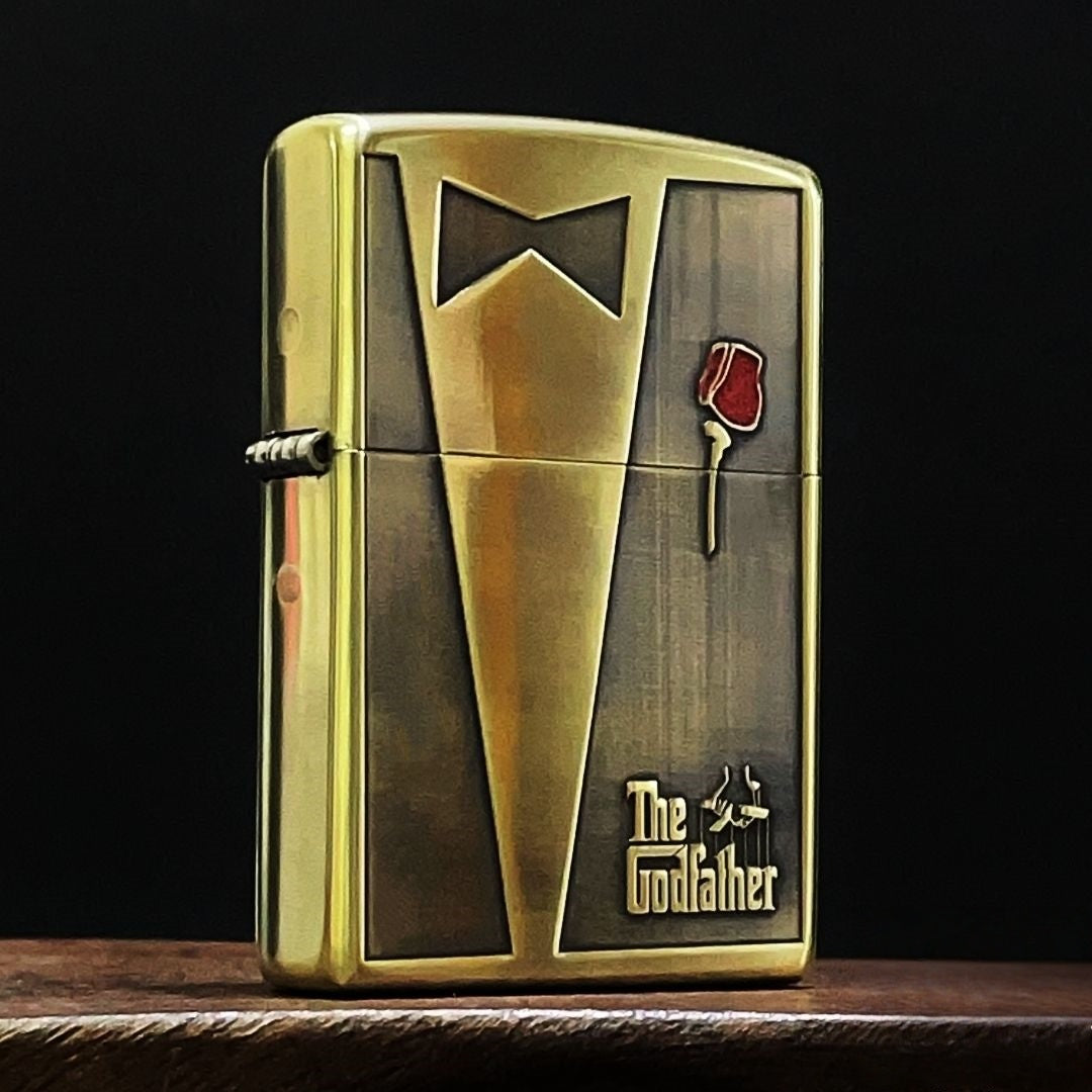 Classic Mafia Style Brass Lighter