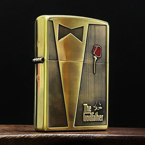 Classic Mafia Style Brass Lighter