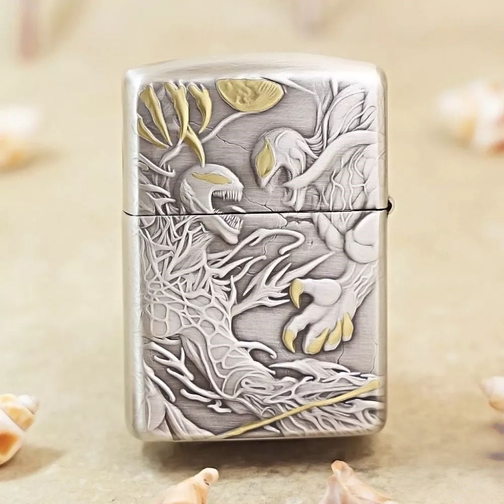 Custom Mecha Warrior Brass Lighter