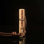 Forest King Lion Brass Lighter - Windproof Refillable Pocket Lighter for Men