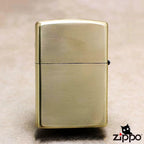Prudence Script Brass Lighter - Windproof Refillable Pocket Lighter for Men