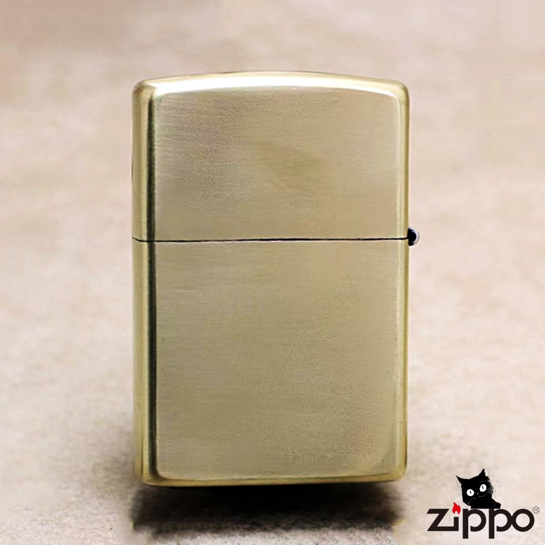 Prudence Script Brass Lighter - Windproof Refillable Pocket Lighter for Men