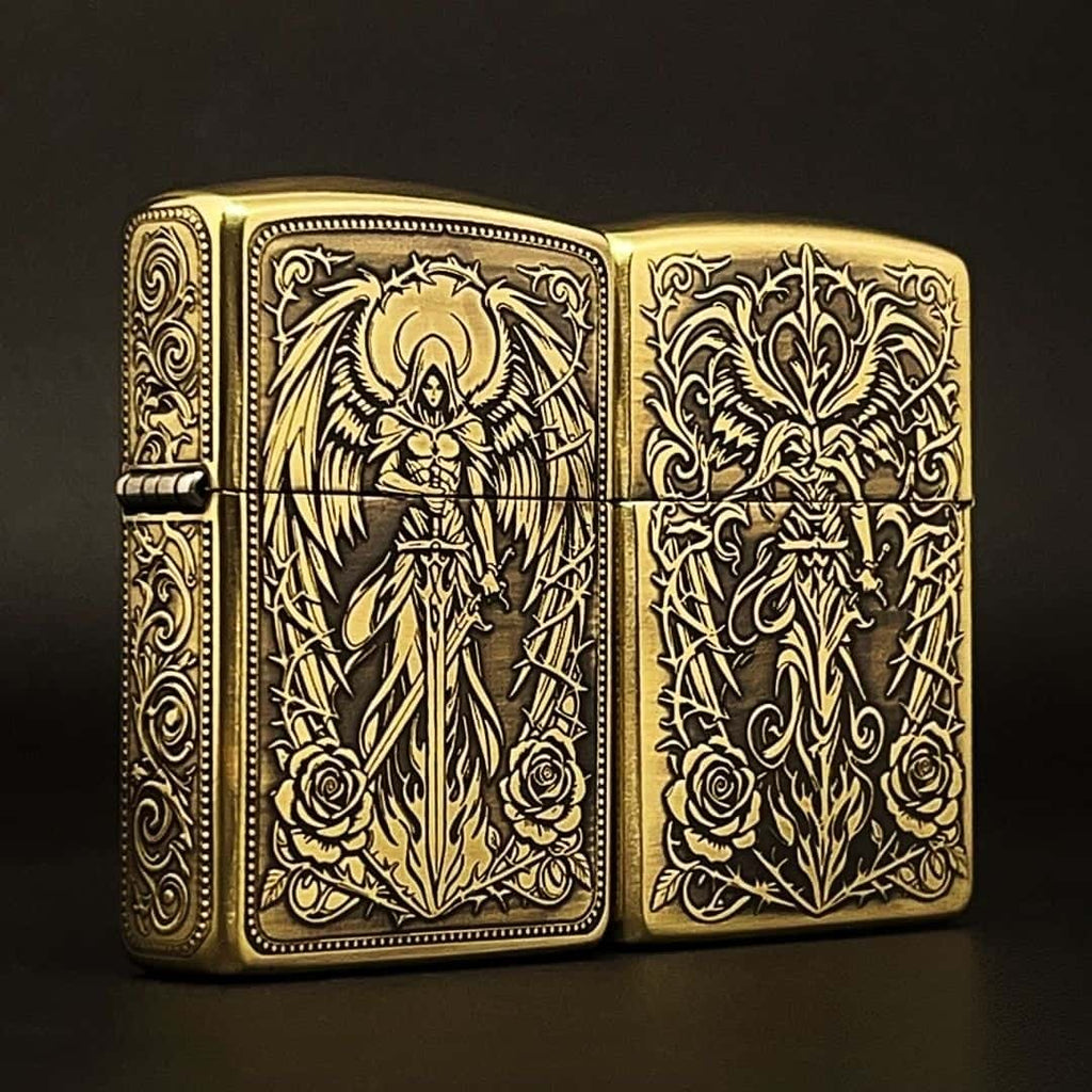 Custom Dark Angel Brass Lighter