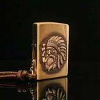Custom Native Warrior Brass Lighter