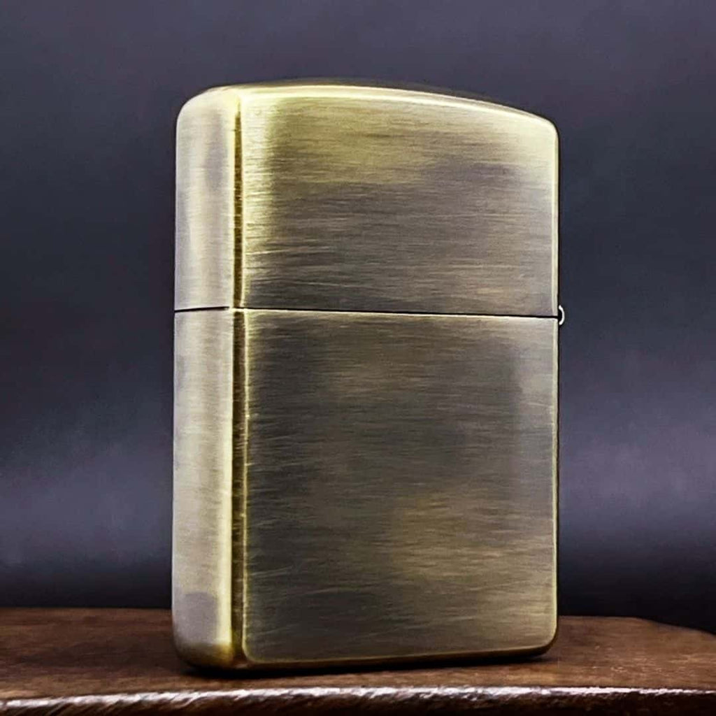 Tang Lion Brass Lighter - Windproof Refillable Pocket Lighter for Men