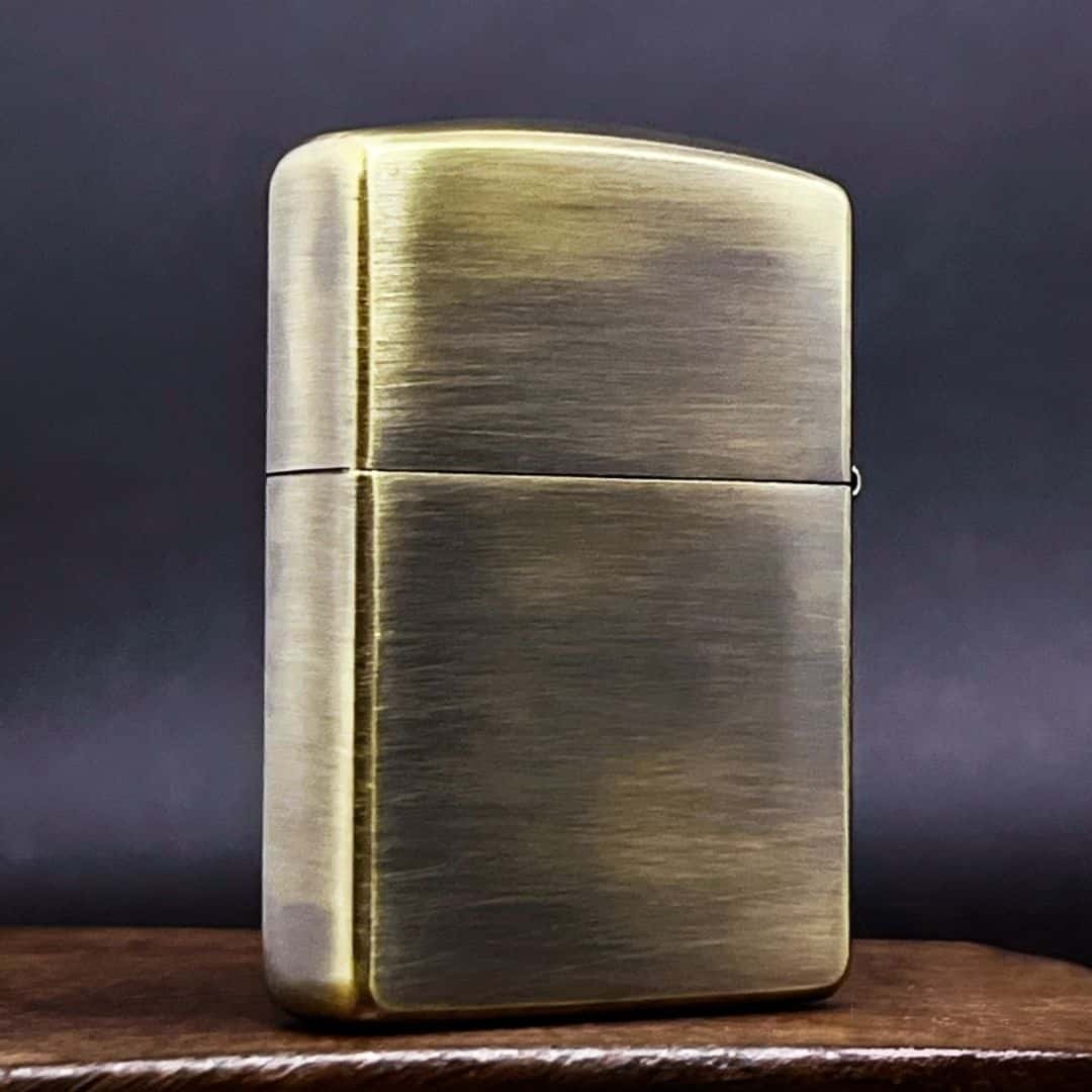 Tang Lion Brass Lighter - Windproof Refillable Pocket Lighter for Men