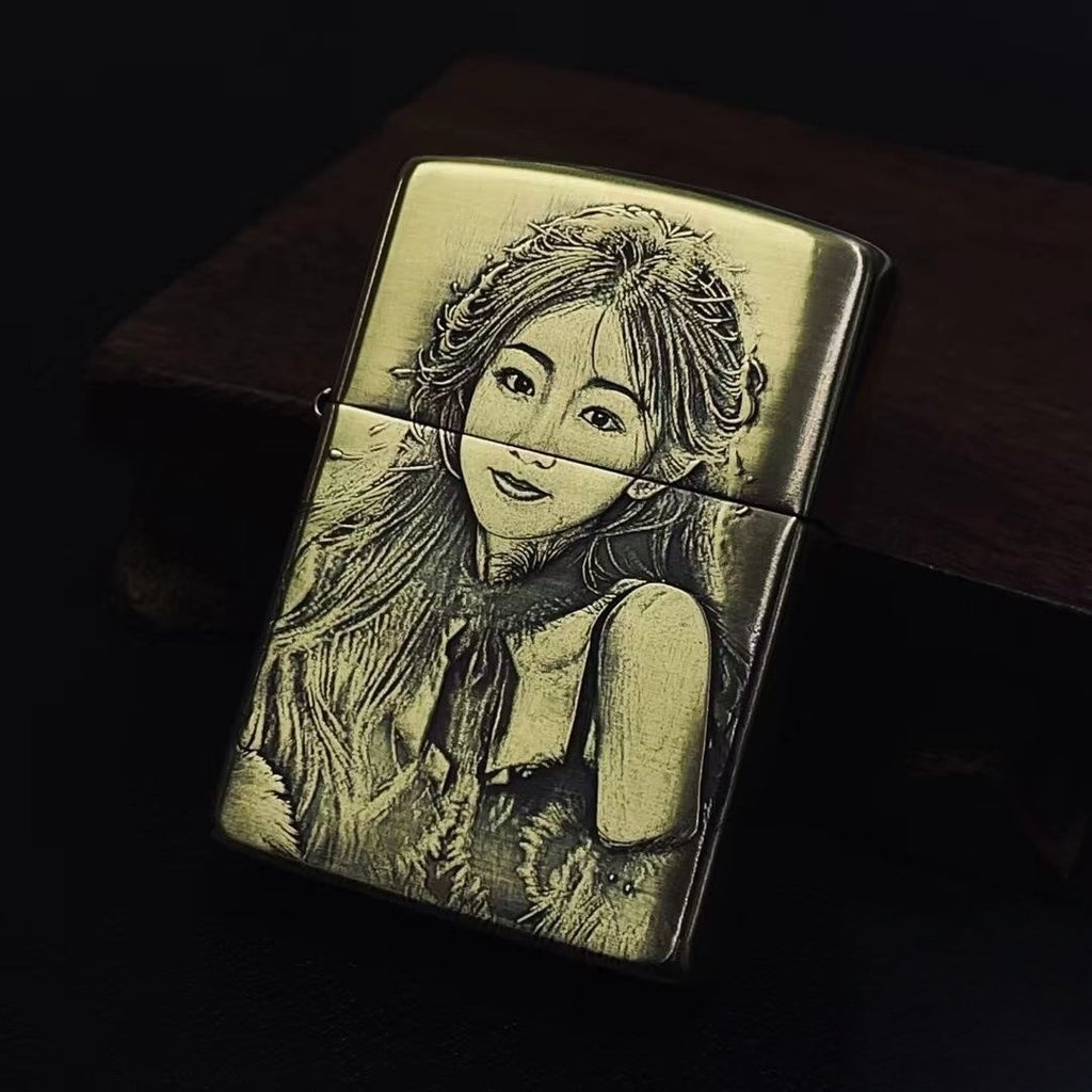 Personalized Photo Brass Lighter
