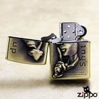 Prudence Script Brass Lighter - Windproof Refillable Pocket Lighter for Men