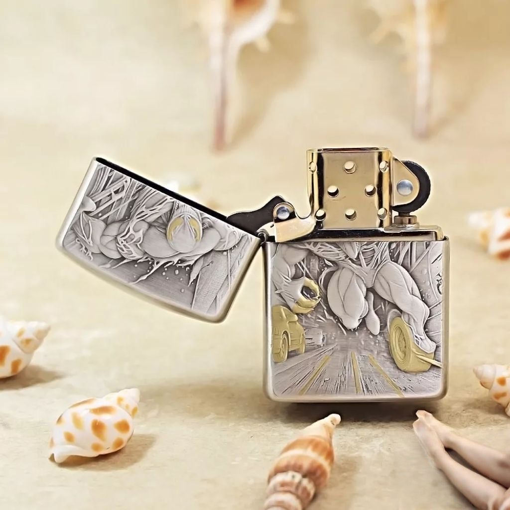 Custom Mecha Warrior Brass Lighter