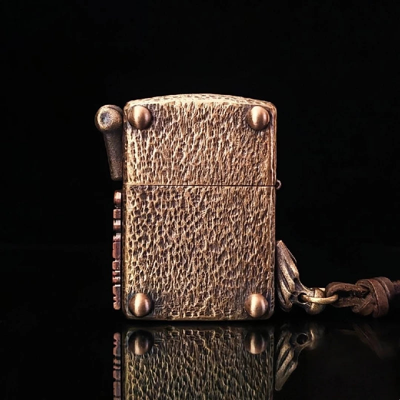 Custom Bull Skull Brass Lighter