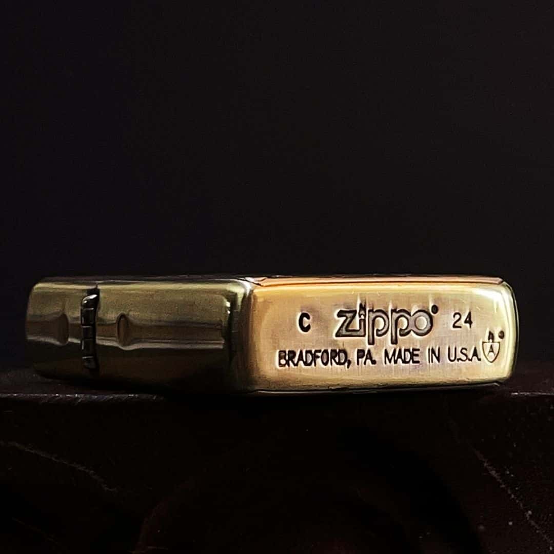 Dragon Lotus Brass Engraved Lighter