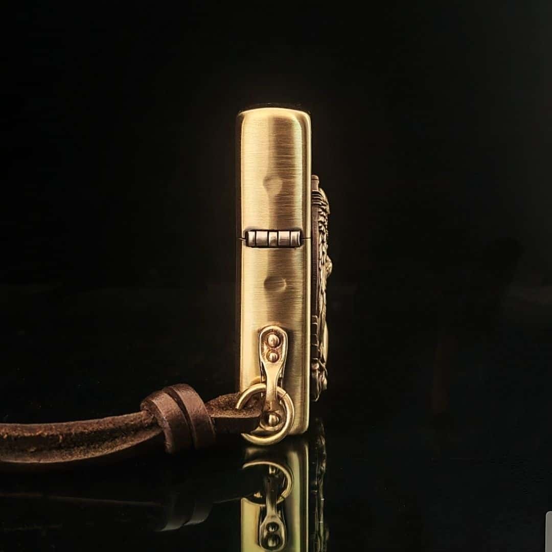 Custom Winged Goddess Brass Lighter