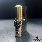 Zeus Brass Lighter - Windproof Refillable Pocket Lighter for Men