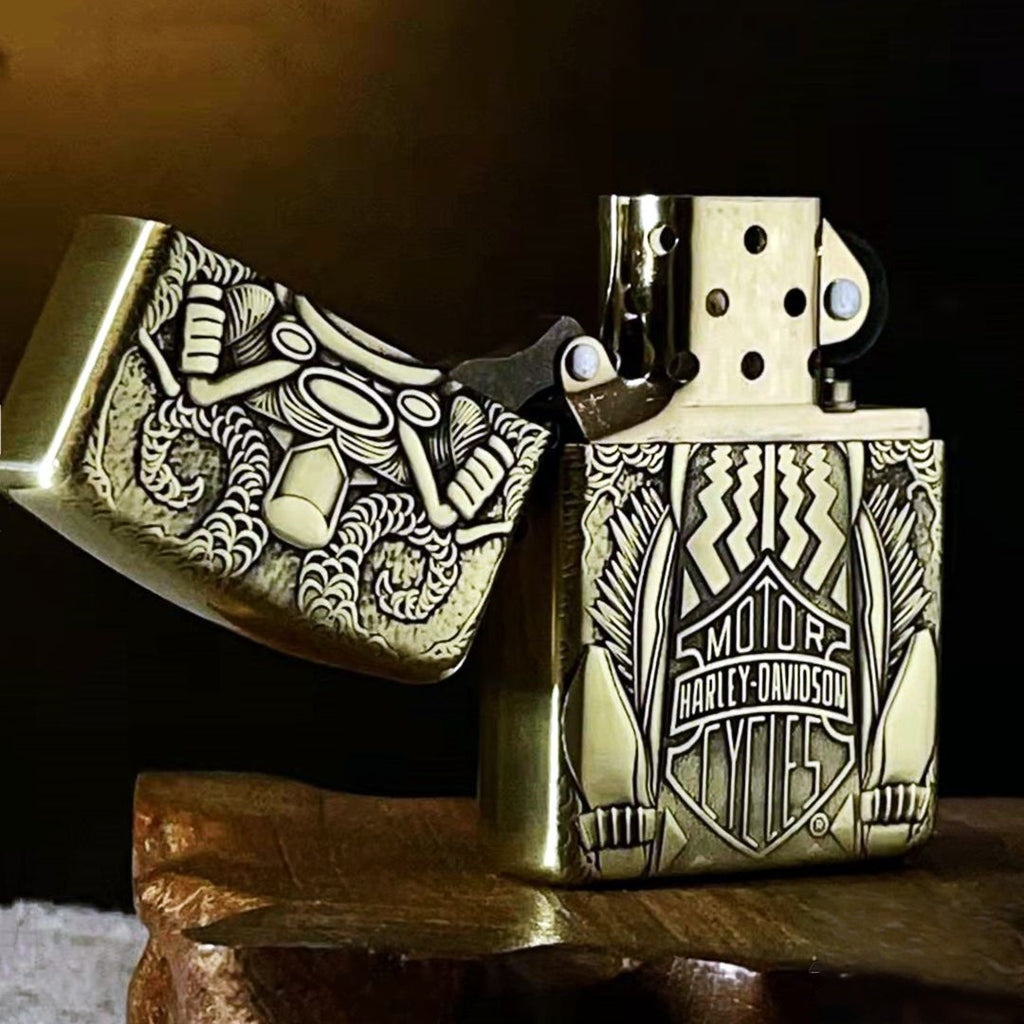 Custom Biker Brass Lighter