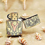 Poker Dealer Brass Lighter - Windproof Refillable Pocket Lighter for Men