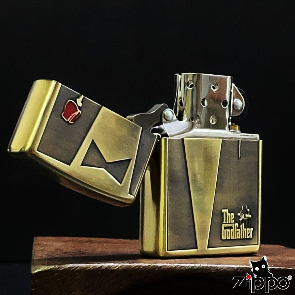 Classic Mafia Style Brass Lighter
