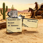 Custom Western Cowboy Brass Lighter