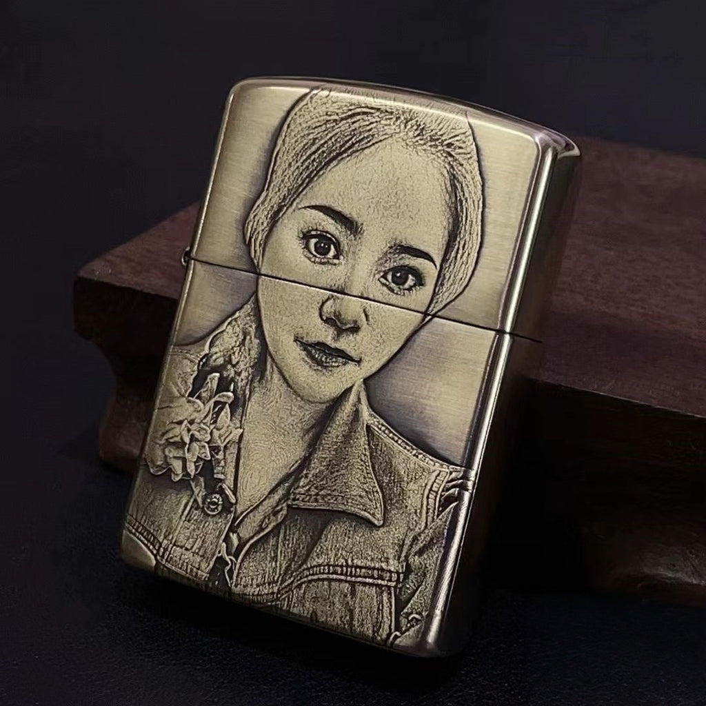 Personalized Photo Brass Lighter