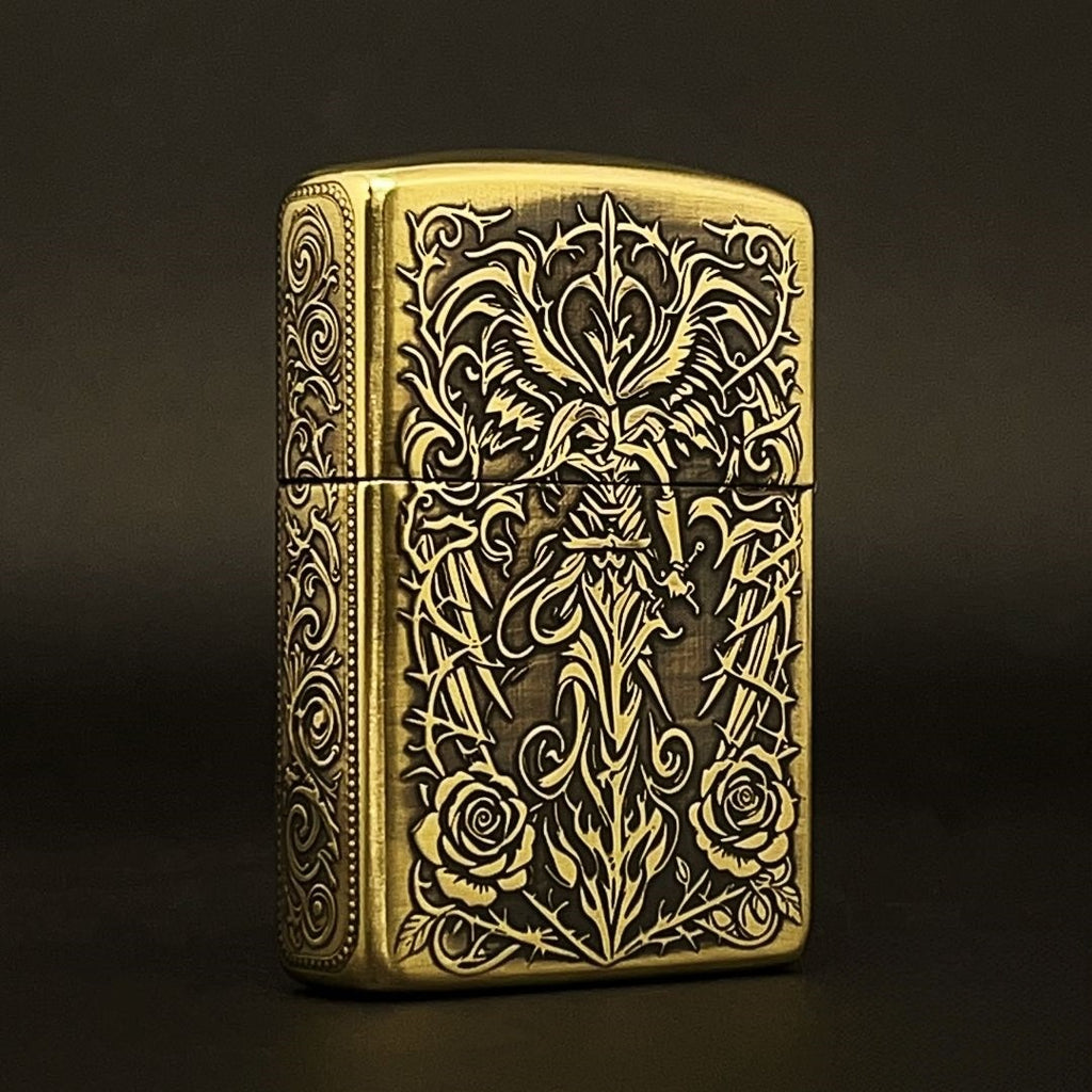 Custom Dark Angel Brass Lighter