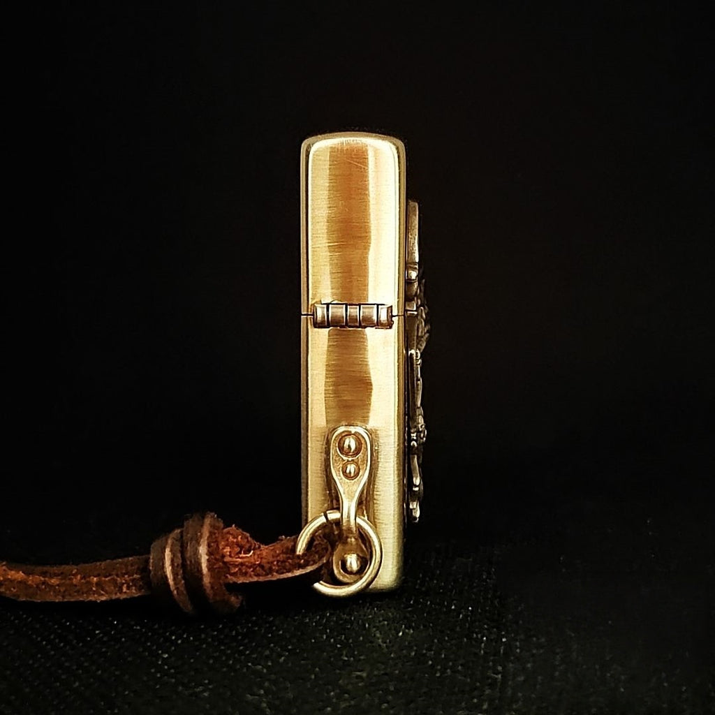 Authentic Zippo Gothic Jester Skull Brass Edition