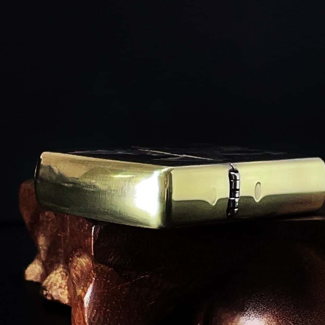 Father's Love Brass Lighter - Windproof Refillable Pocket Lighter for Men