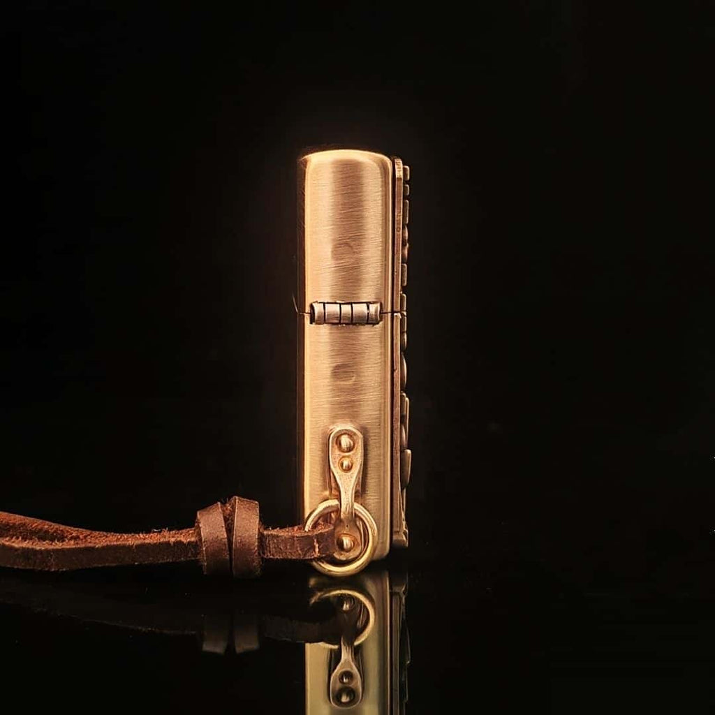Custom Western Cowboy Brass Lighter