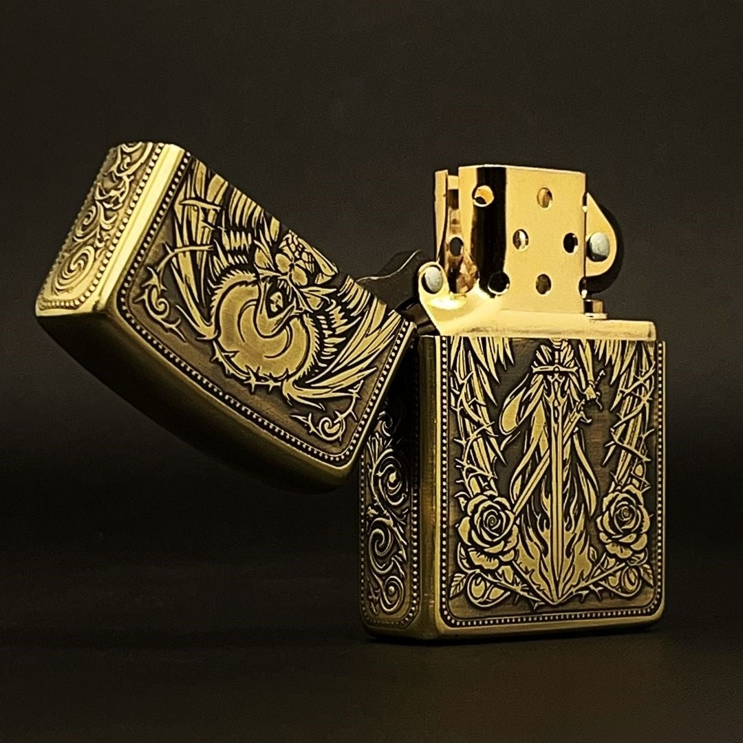 Custom Dark Angel Brass Lighter