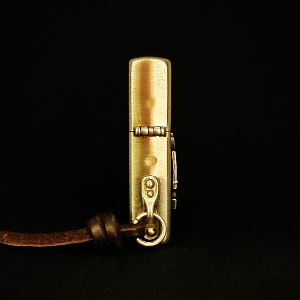 Elk Hunt Brass Lighter - Windproof Refillable Pocket Lighter for Men