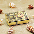 Poker Dealer Brass Lighter - Windproof Refillable Pocket Lighter for Men
