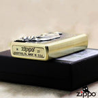 Prudence Script Brass Lighter - Windproof Refillable Pocket Lighter for Men