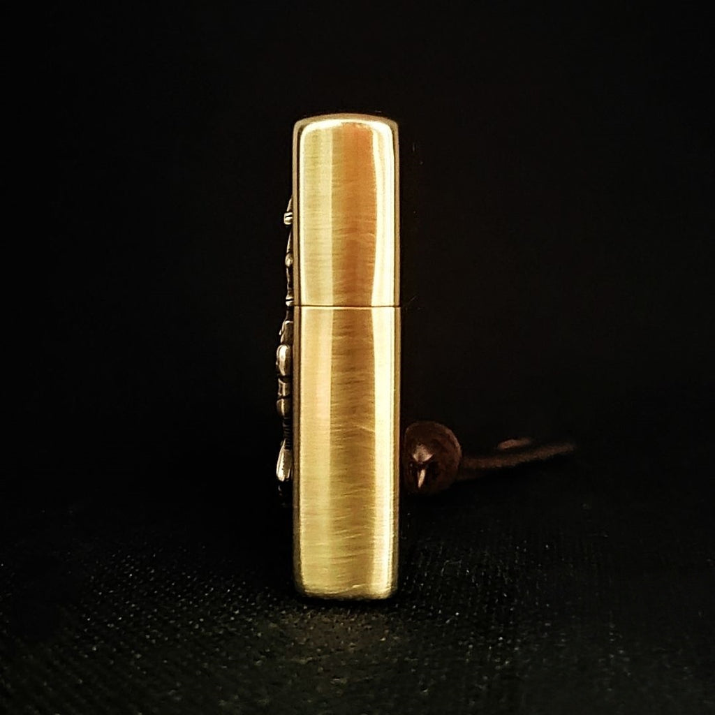 Authentic Zippo Gothic Jester Skull Brass Edition
