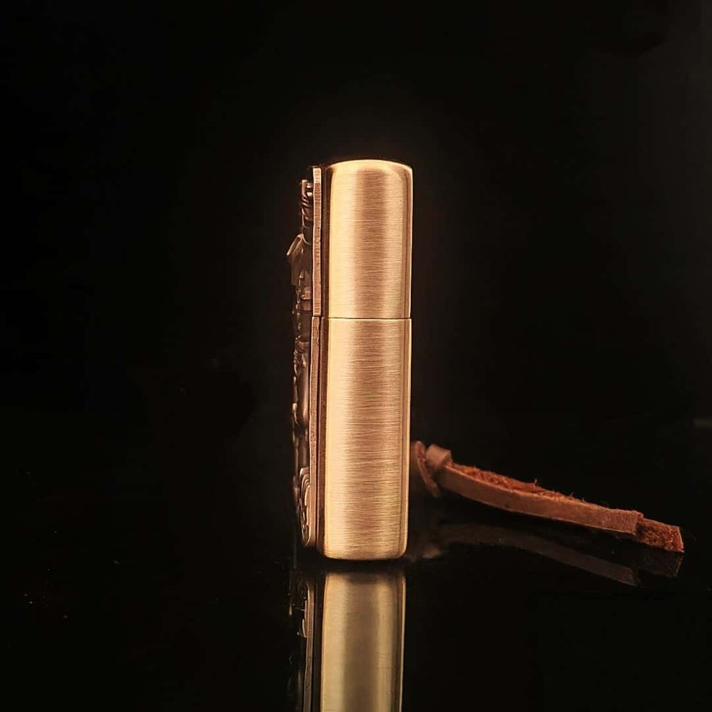 Custom Western Cowboy Brass Lighter