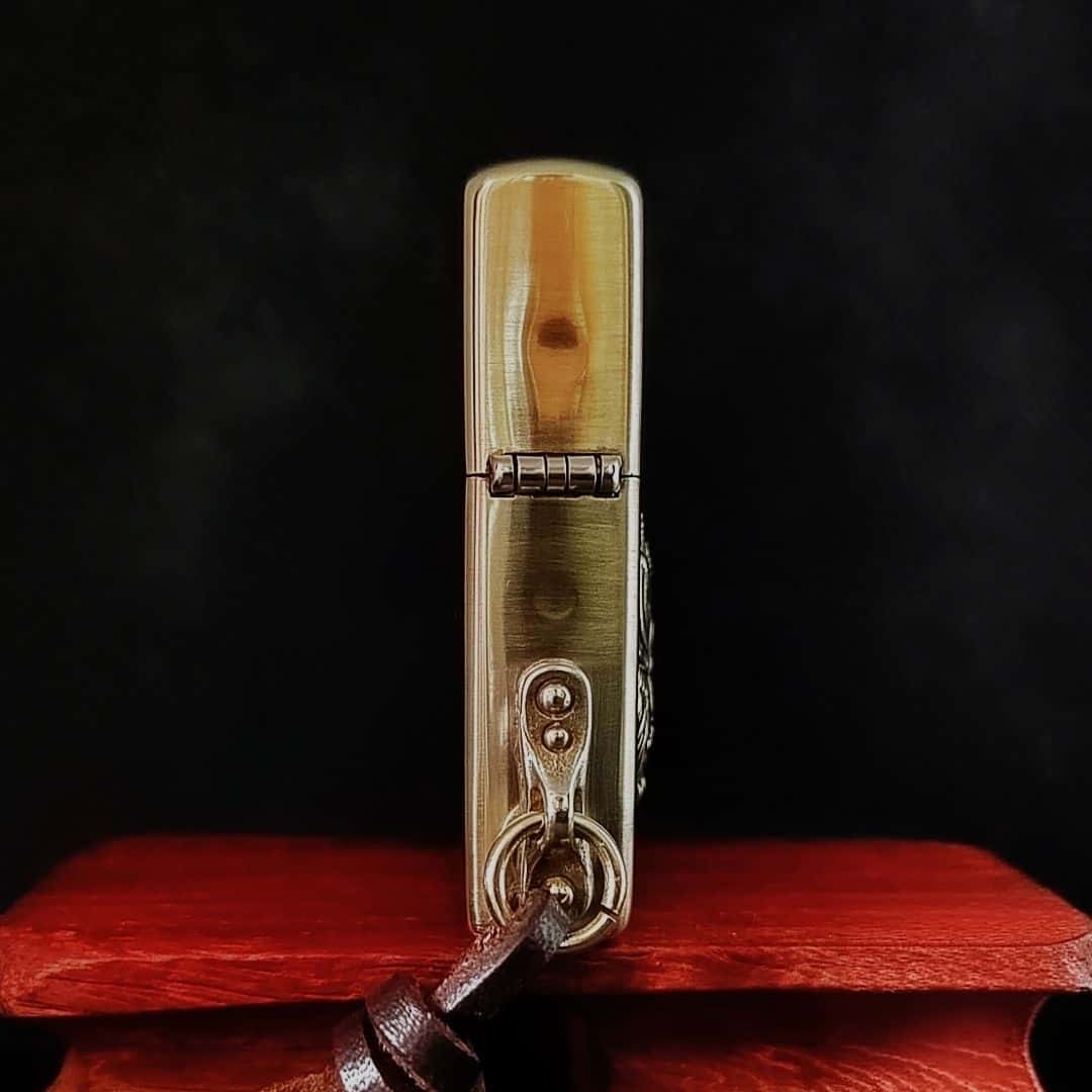 Owl Brass Lighter - Windproof Refillable Pocket Lighter for Men