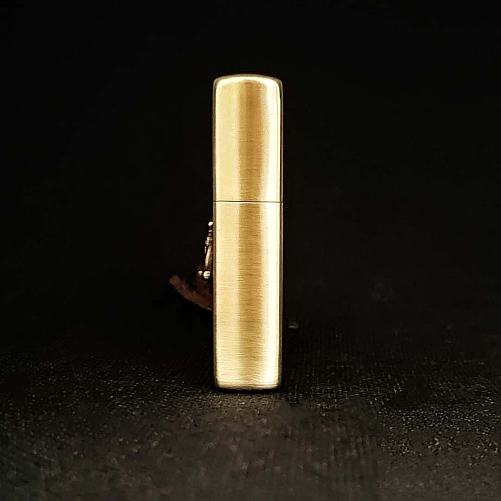 Vintage Car Brass Lighter - Windproof Refillable Pocket Lighter for Men