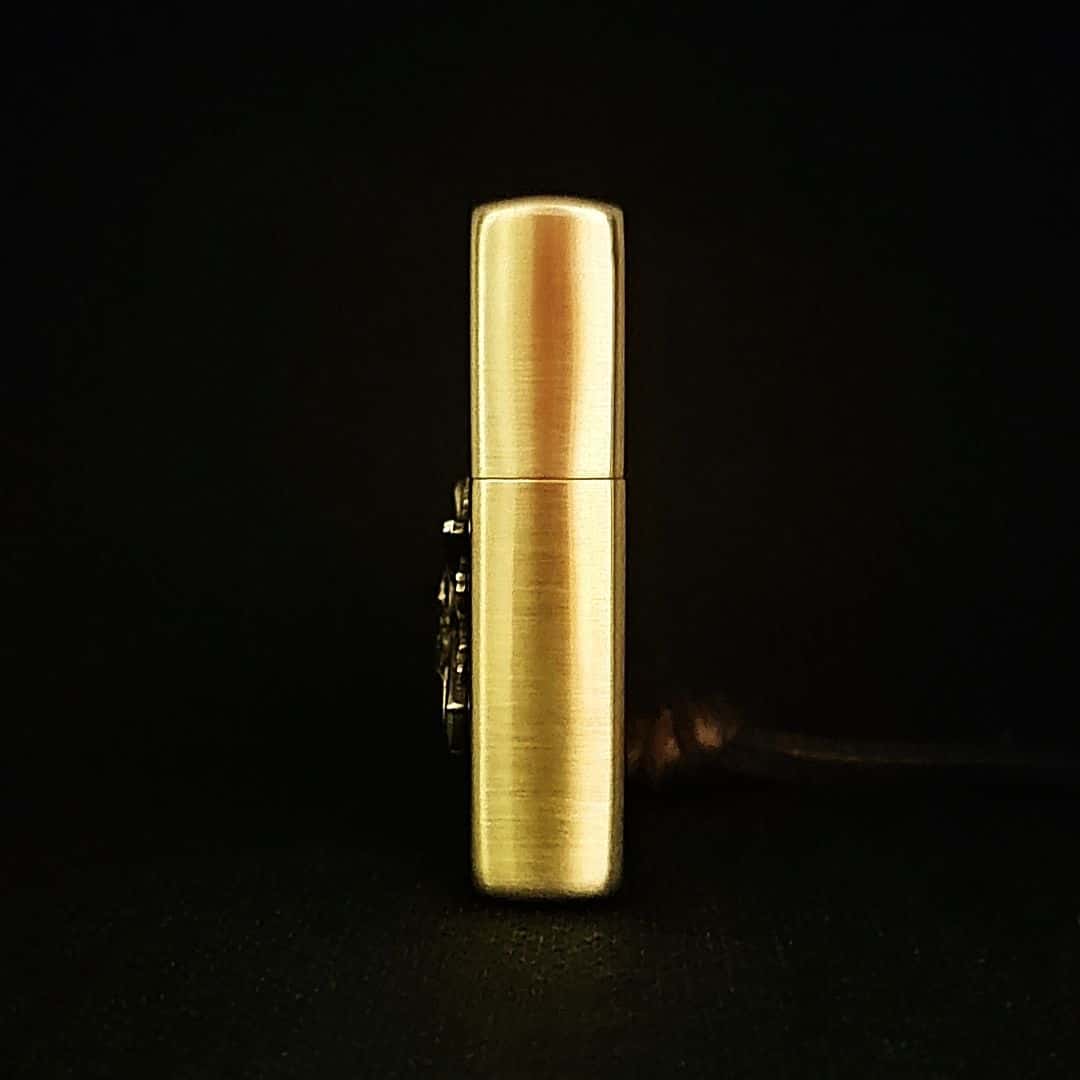 Wild Boar Hunt Brass Lighter - Windproof Refillable Pocket Lighter for Men