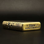 Eternal Love Script Brass Lighter - Windproof Refillable Pocket Lighter for Men