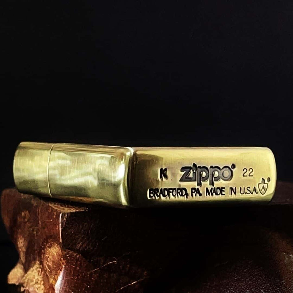 Father's Love Brass Lighter - Windproof Refillable Pocket Lighter for Men