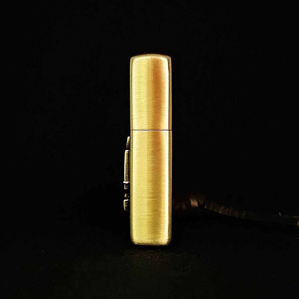 Elk Hunt Brass Lighter - Windproof Refillable Pocket Lighter for Men