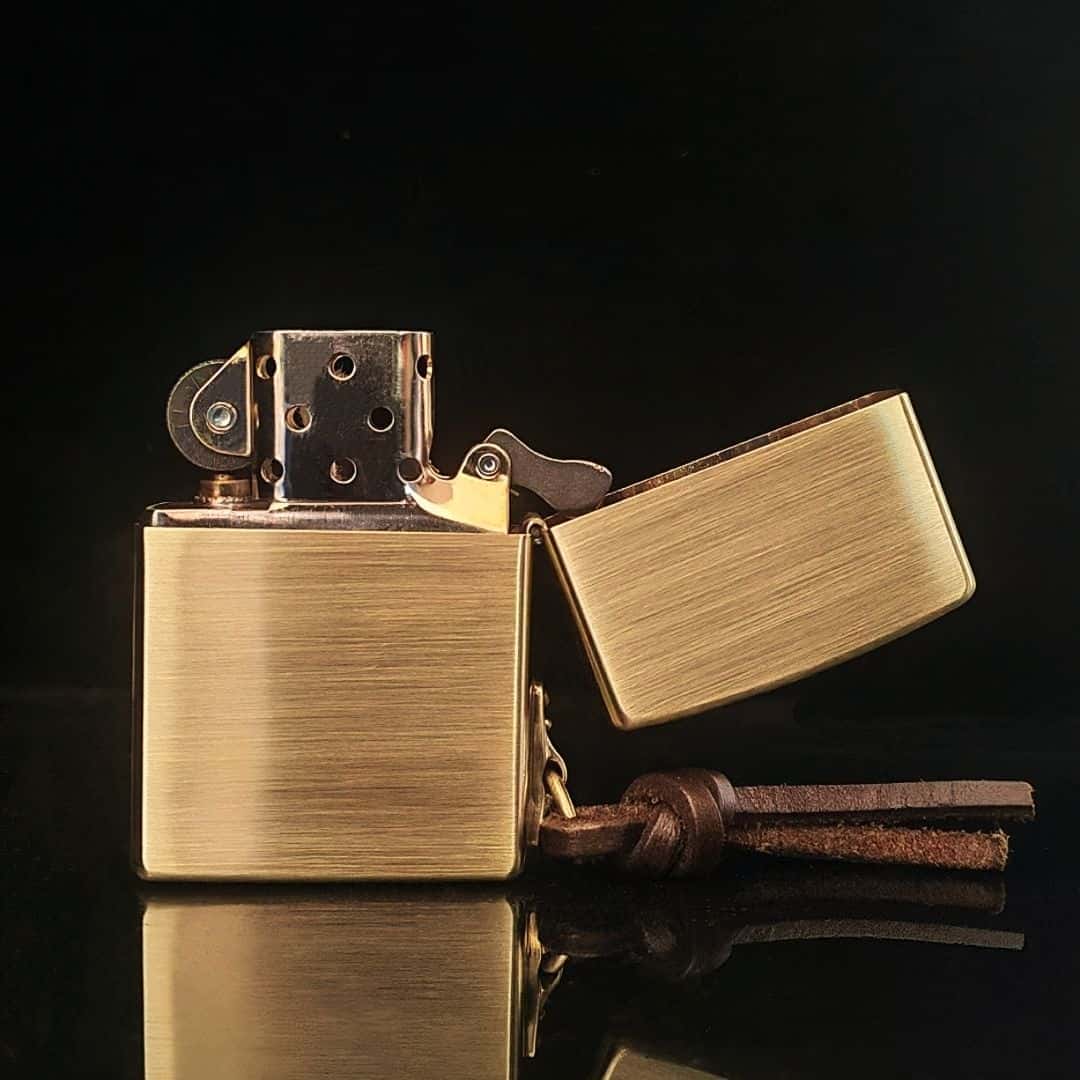 Custom Winged Goddess Brass Lighter