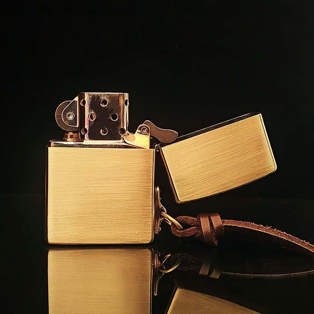 Custom Native Warrior Brass Lighter