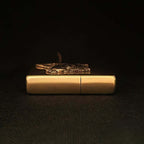 Fierce Tiger Brass Lighter - Windproof Refillable Pocket Lighter for Men