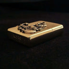 Mermaid Beauty Brass Lighter - Windproof Refillable Pocket Lighter for Men
