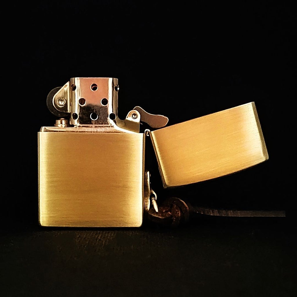 Elk Hunt Brass Lighter - Windproof Refillable Pocket Lighter for Men