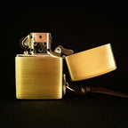 Wild Boar Hunt Brass Lighter - Windproof Refillable Pocket Lighter for Men