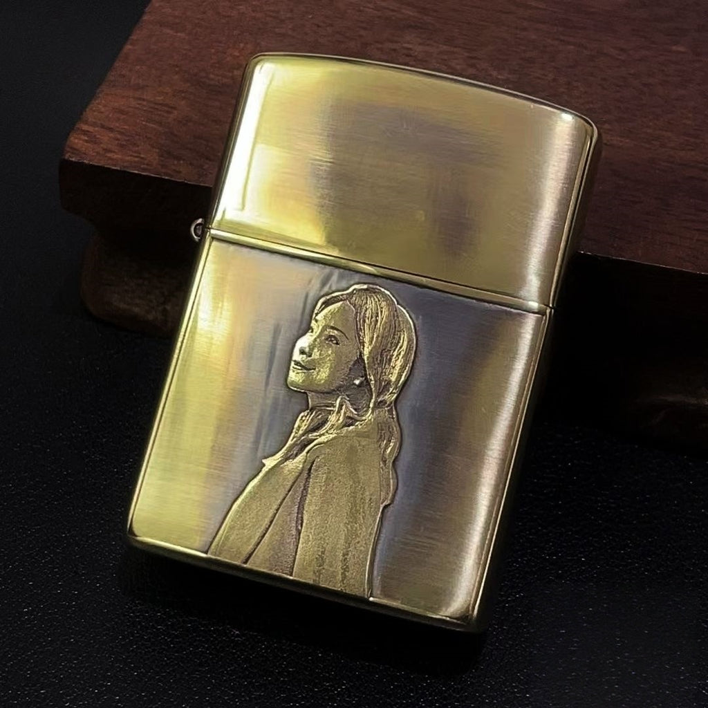 Personalized Photo Brass Lighter