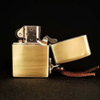 Vintage Car Brass Lighter - Windproof Refillable Pocket Lighter for Men